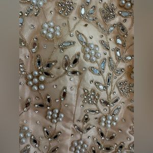 Light peach colored lehnga choli
